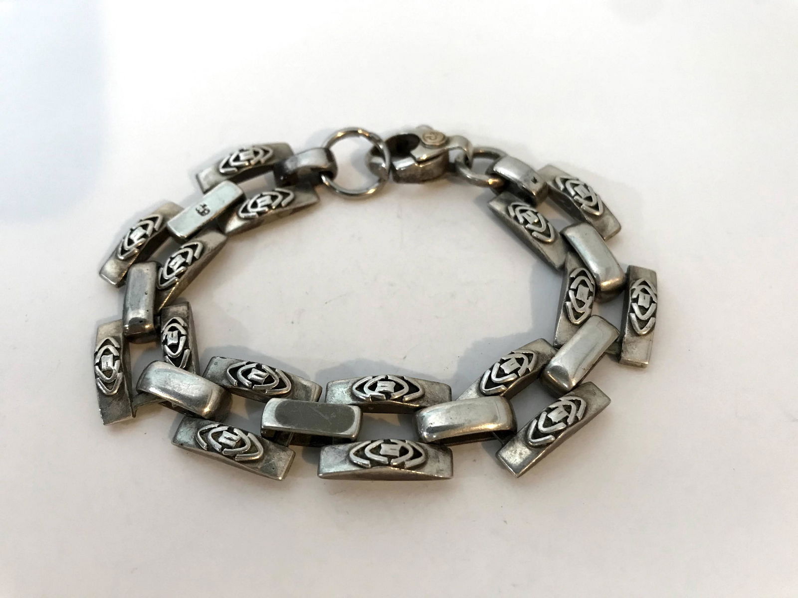 Vintage 935 Heavy Duty Sterling Silver Unique Link (1 of 4)