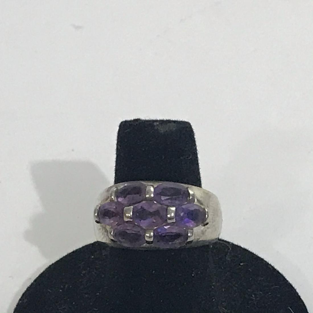 Nice Sterling Ring Amethyst Nice Ring  size 7 (1 of 4)