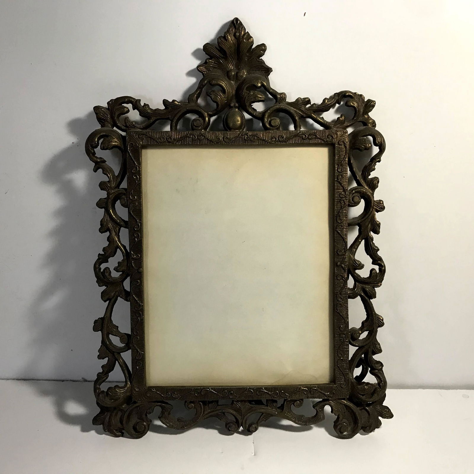 Vintage Cast Iron Ornate Gold Gilt Victorian Picture (1 of 5)
