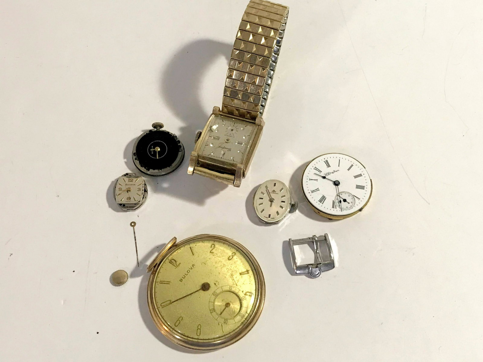 Vintage Lot Of Watch Parts Crawford, Bulova, Hamden,: Vintage Lot Of Watch Parts Crawford, Bulova, Hamden, Omega Buckle and More. Please view all photos as they are part of the description and condition of this Item, Feel free to contact me with question