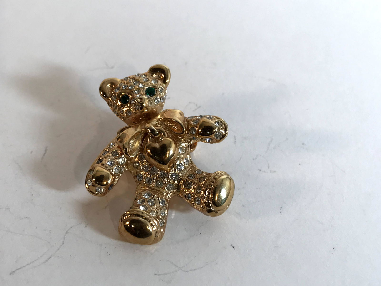 ROMAN brooch Pin Vintage Gokd Tone Teddy Bear (1 of 5)