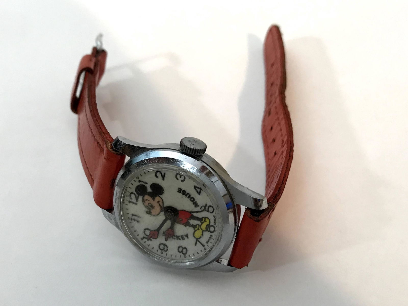 Bradley mickey mouse store watch swiss made 62