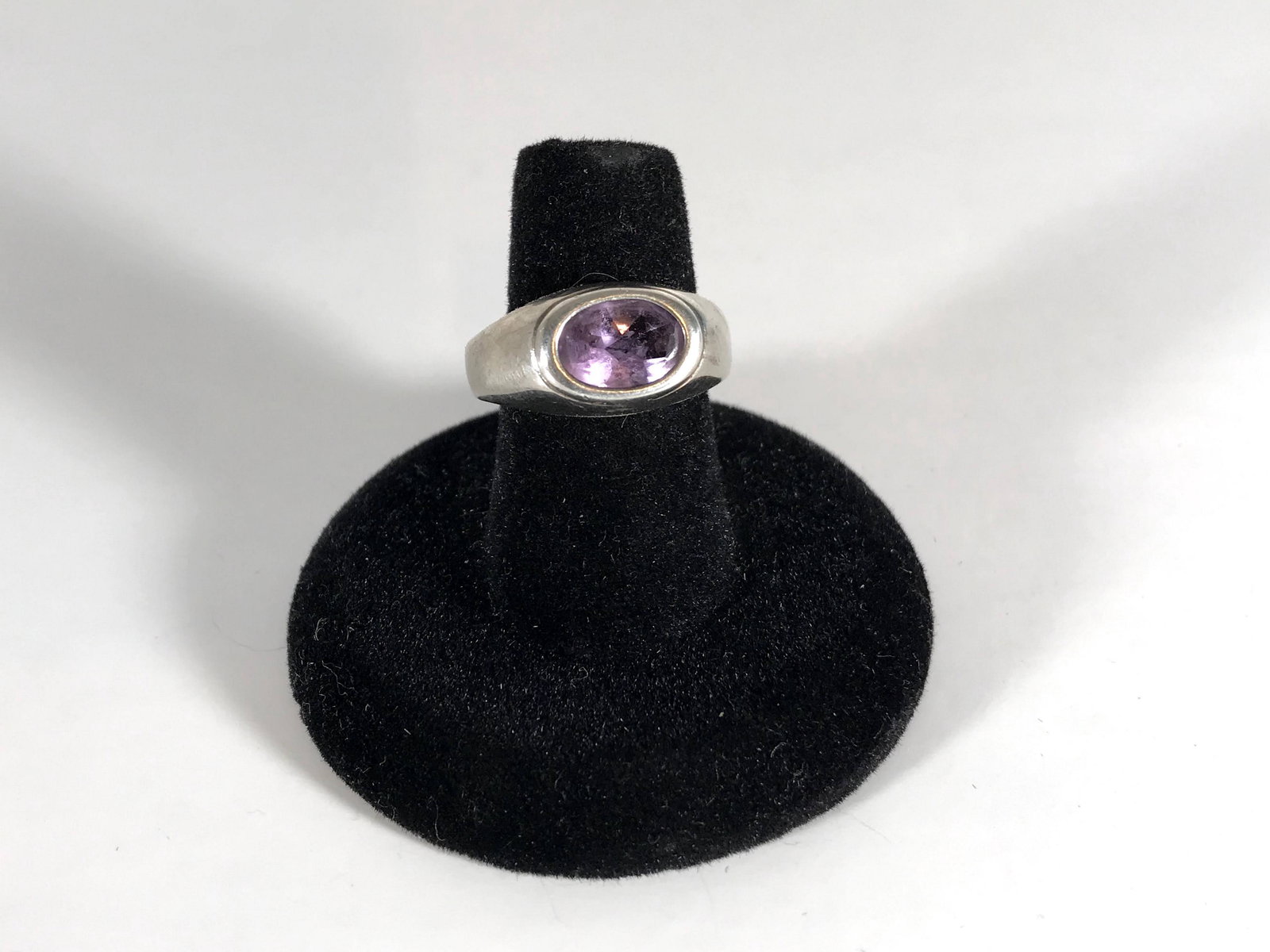 Nice Sterling Silver Real Amethyst Ring 7 (1 of 4)
