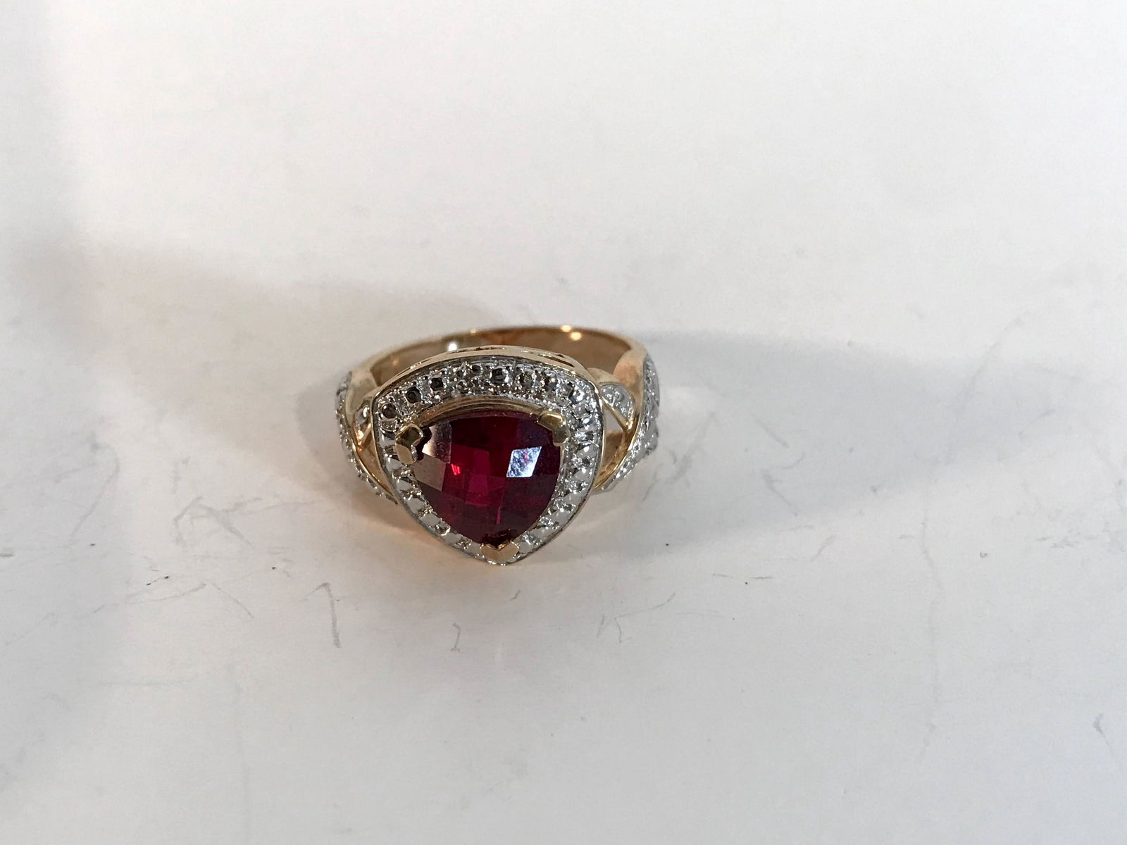 Vintage Sterling Silver Rhinestone Ring 8 (1 of 3)