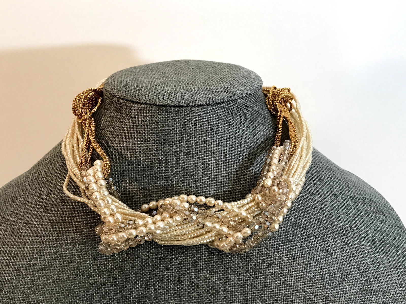 Vintage Miriam Haskell Necklace 12â€ Choker (1 of 3)