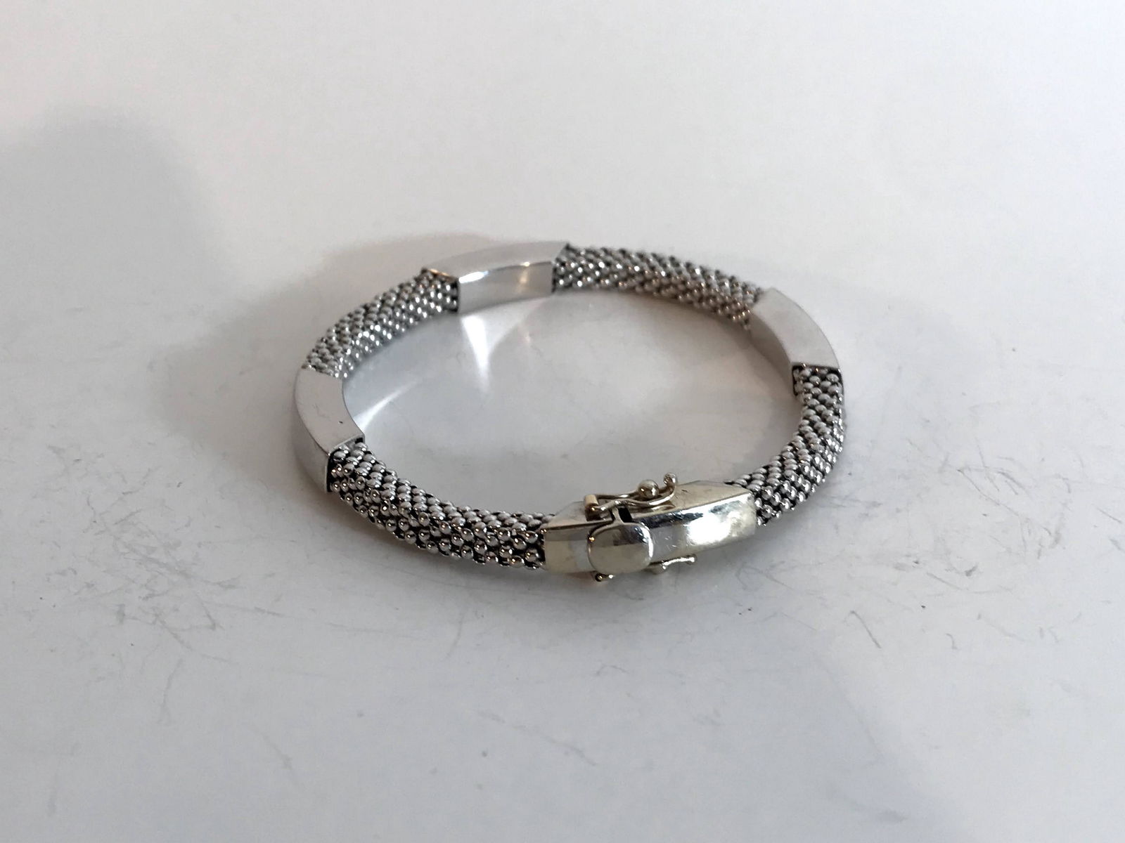 14K White Gold Bracelet 2 1/2â€ Nice (1 of 6)
