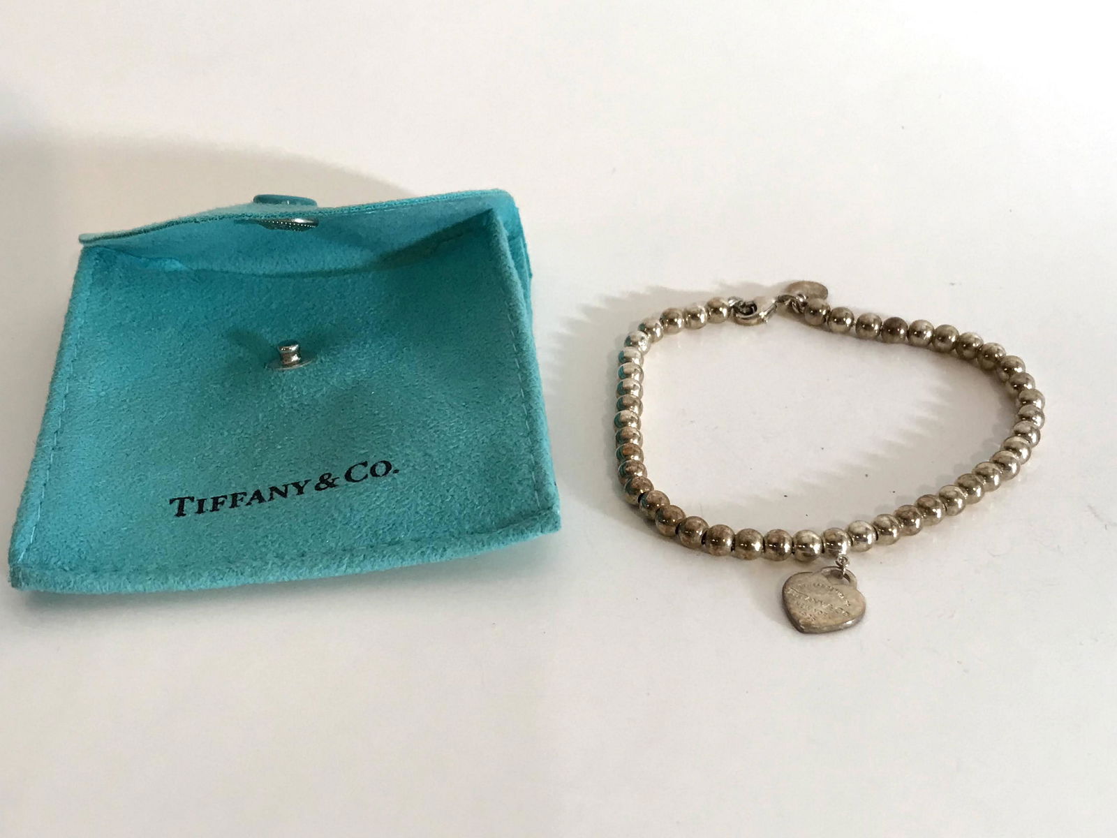 Vintage Tiffany Heart Sterling Bracelet 2â€ (1 of 4)