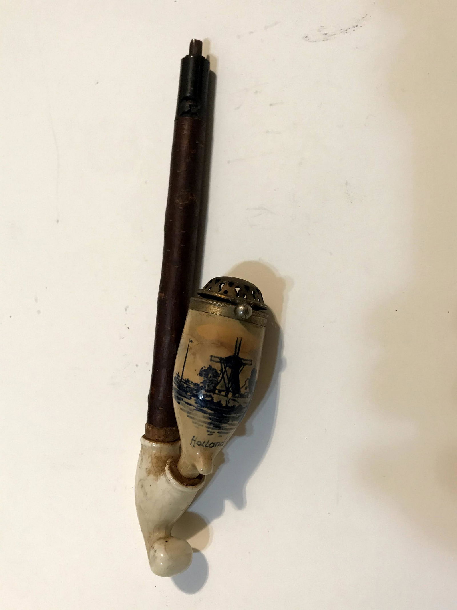 Vintage Old Dutch Tobacco Pipe Goedewaagen Gouda (1 of 5)