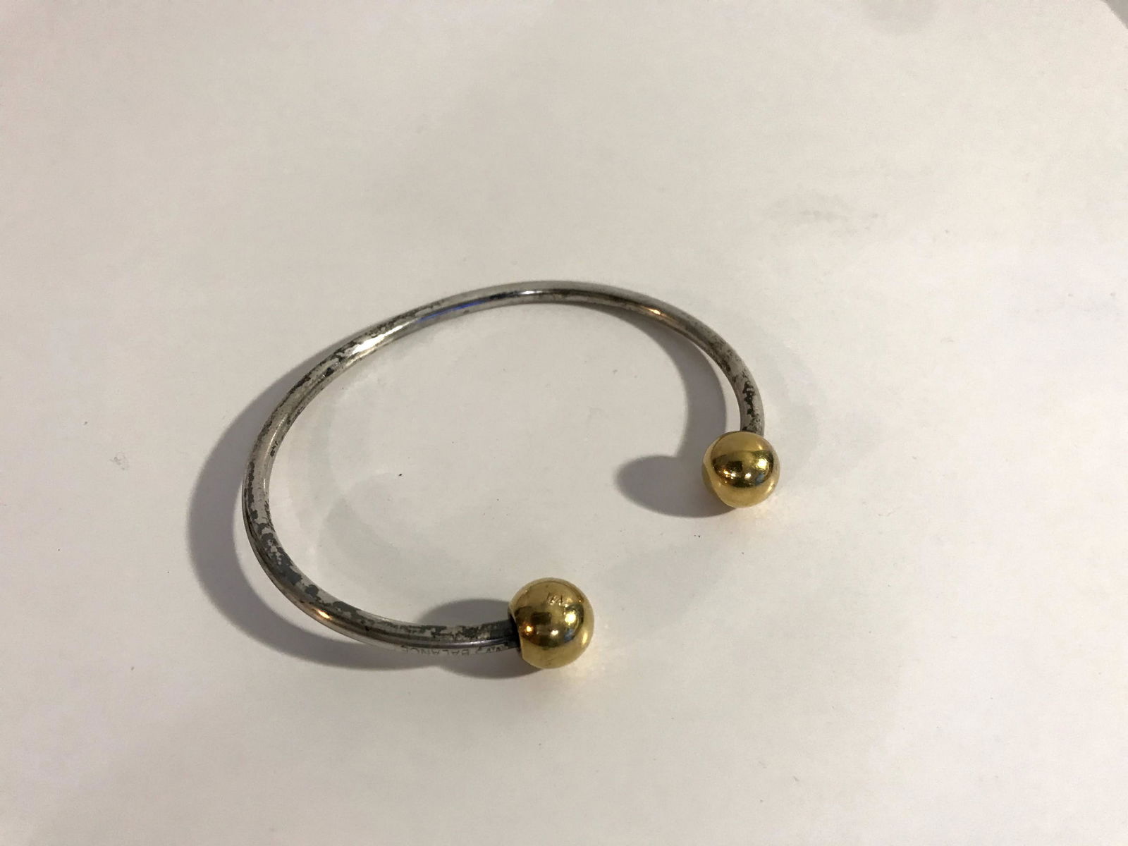Dual-toned Cuff Golfer's Bracelet Bangle Balance (1 of 4)