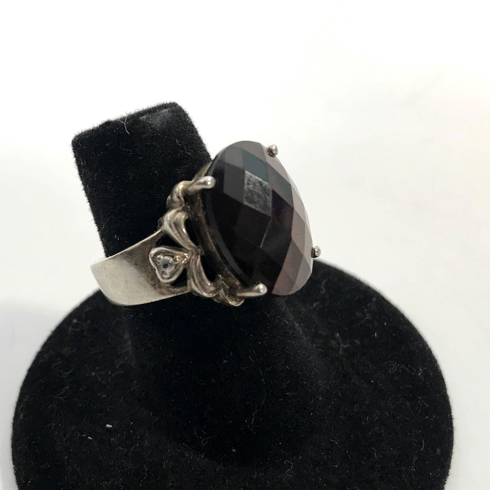 Vintage 925 Sterling Silver & Amethyst with side (1 of 5)