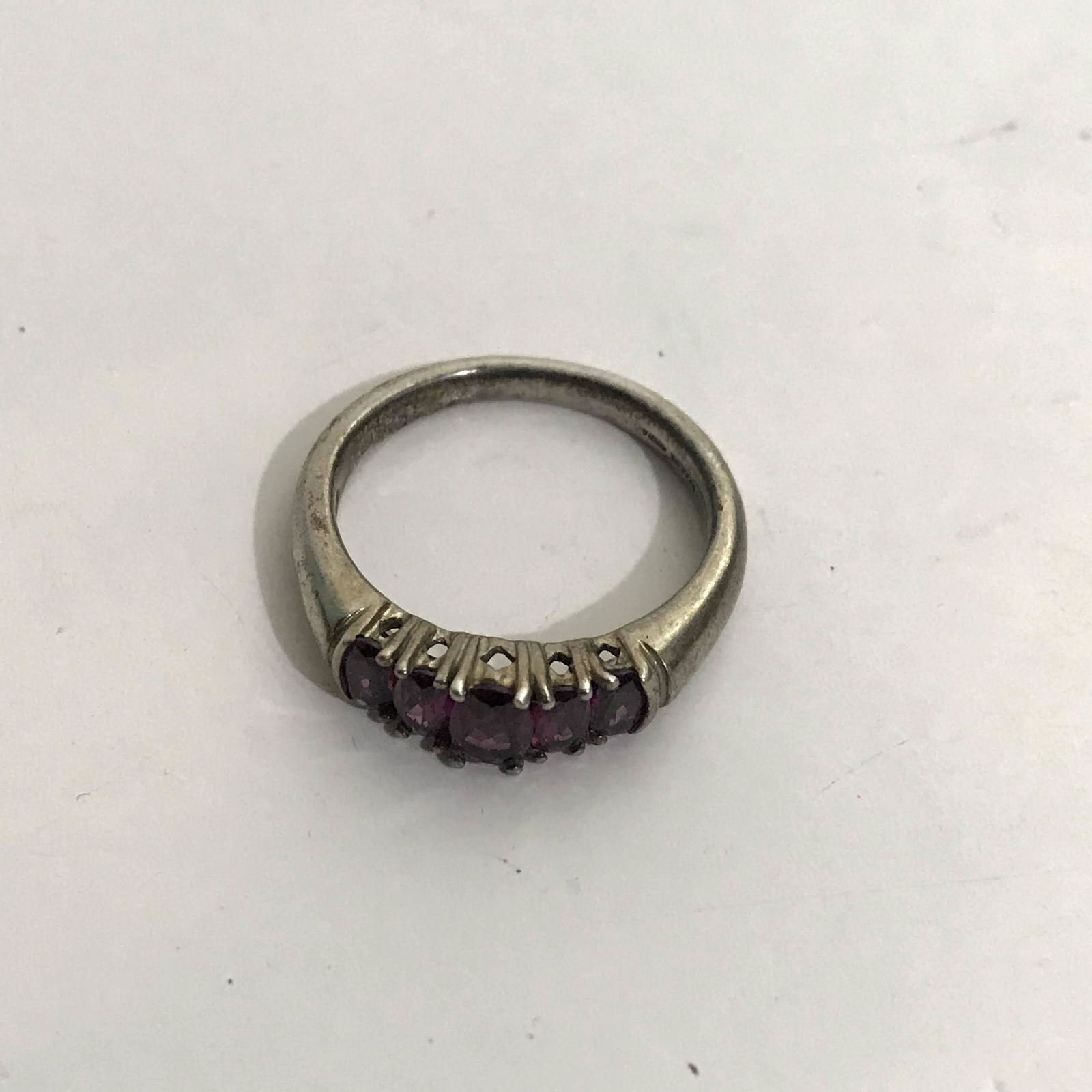 Vintage Sterling Silver Amethyst Ring Size 10 (1 of 4)