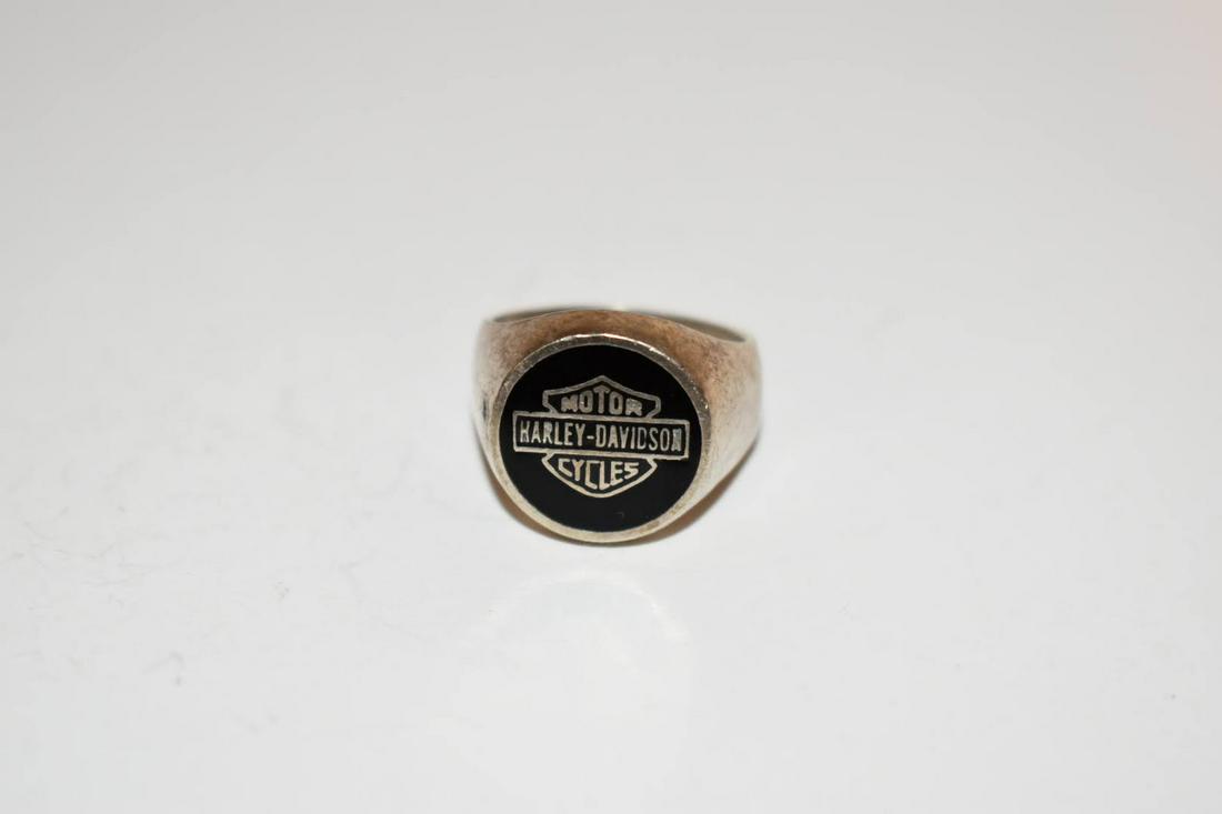 Vintage Harley Davidson Sterling Ring 9 (1 of 4)
