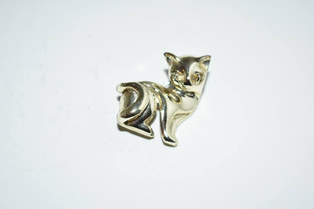 Vintage goldtone cat  Brooch (1 of 4)