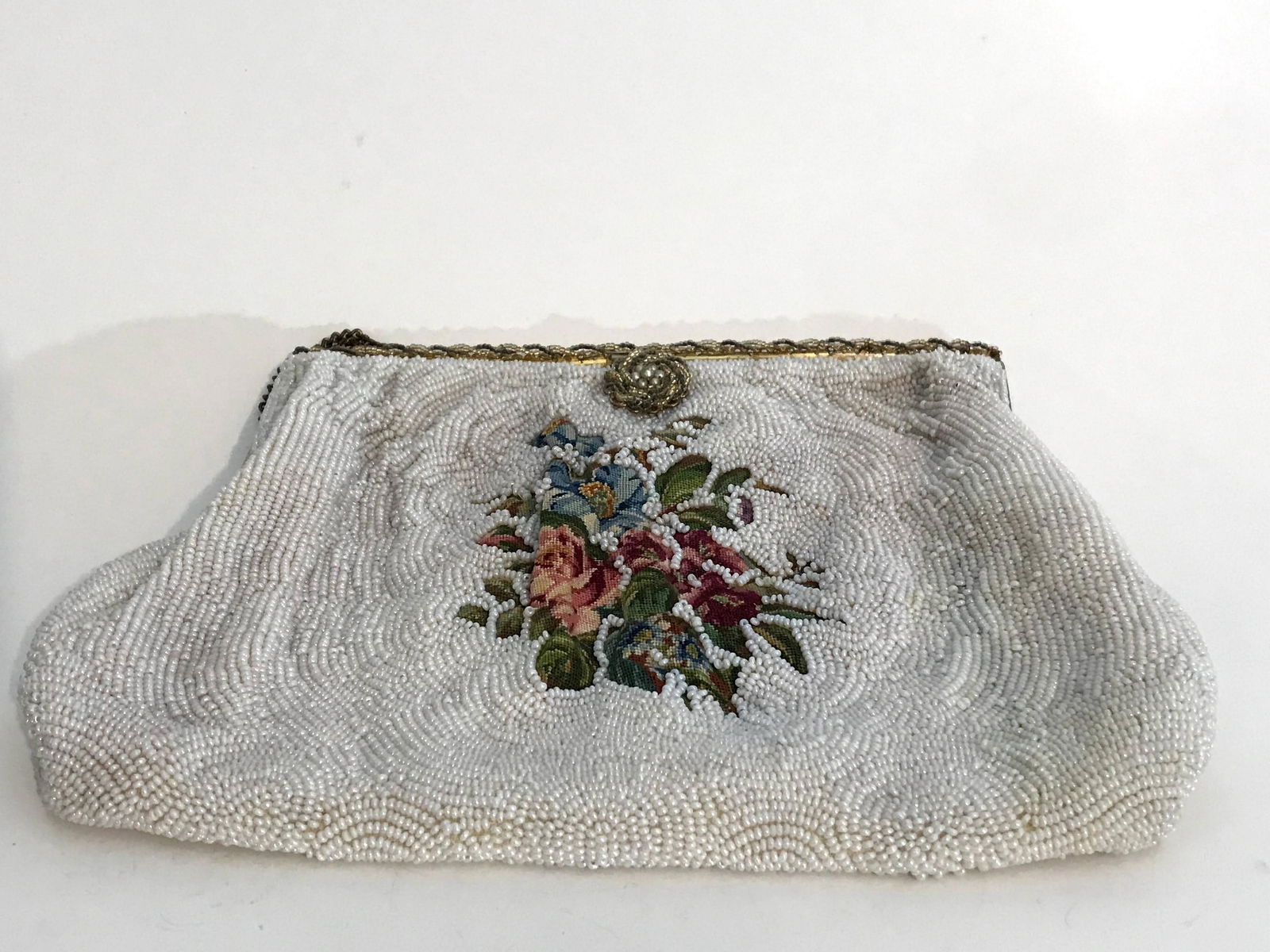Vintage Leo Miller Beaded Purse and change pouch (1 of 4)