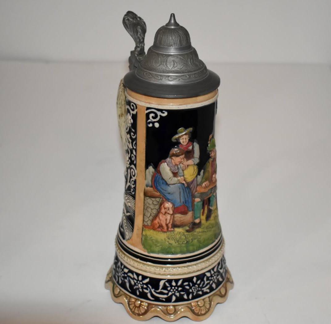 Vintage German beer steins lidded made in Germany (1 of 4)