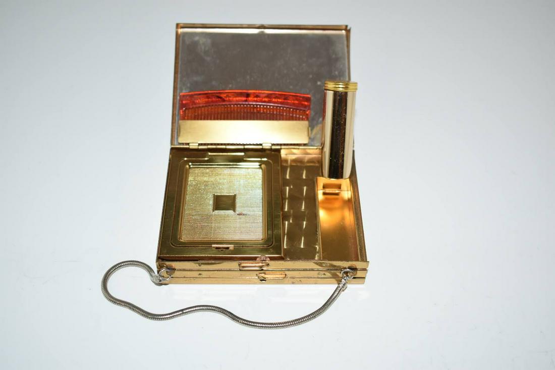 Vintage 50s Evans Square Brass Tone Double Sided (1 of 3)