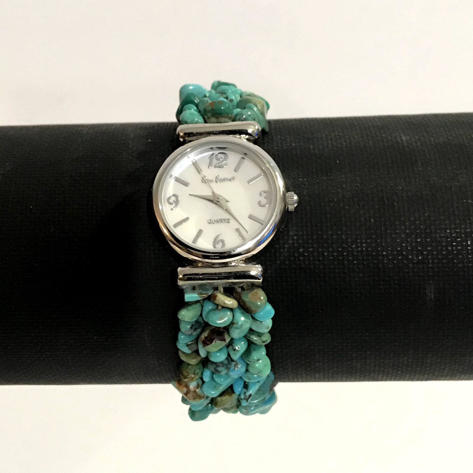 Gem Essence Women's Watch With Turquoise Beaded Band: Gem Essence Women's Watch With Turquoise Beaded Band Please view all photos as they are part of the description and condition of this Item, Feel free to contact me with questions or picture requests U