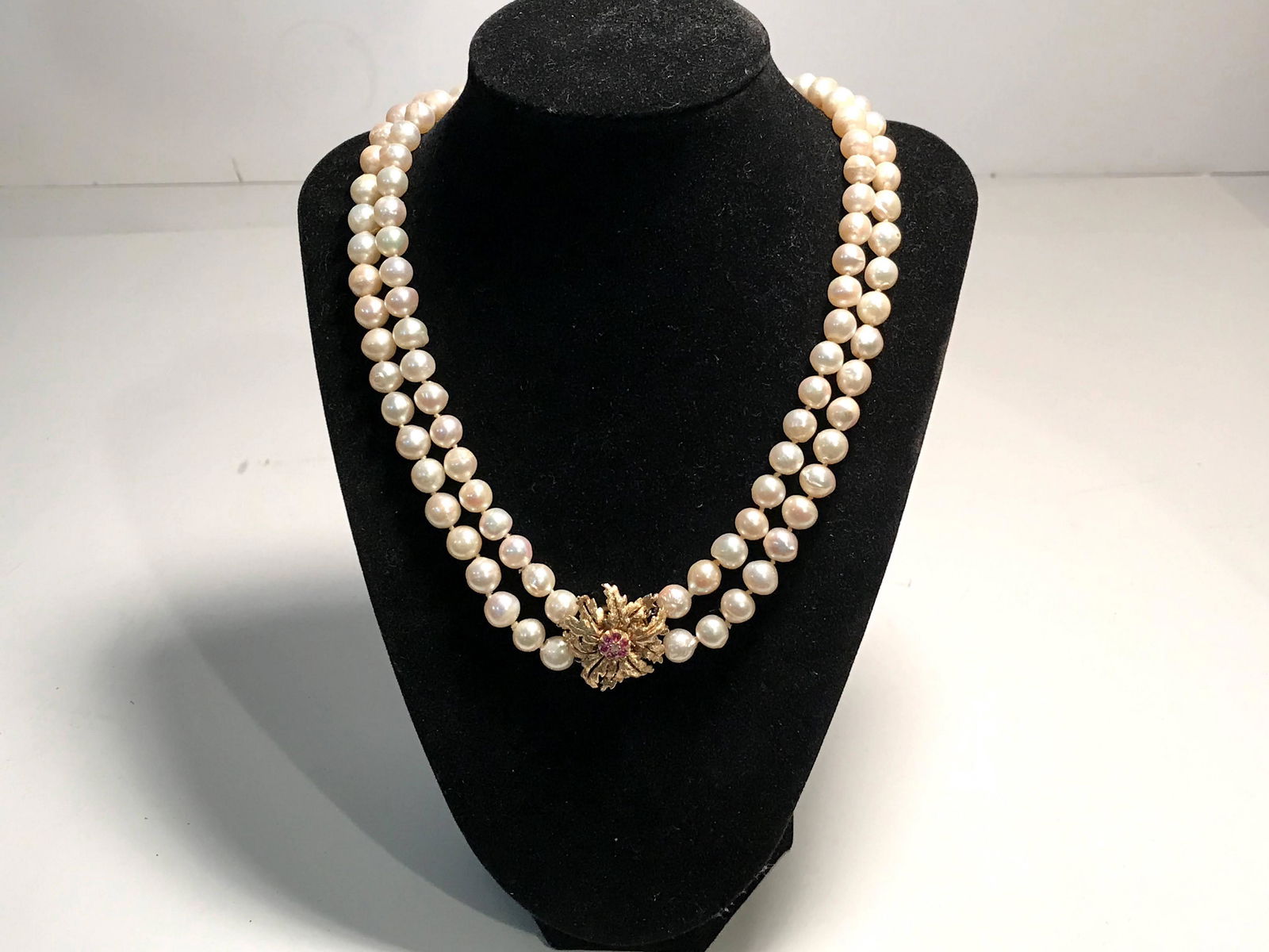 Antique Victorian 14k Gold Real Pearl Double Strand (1 of 5)
