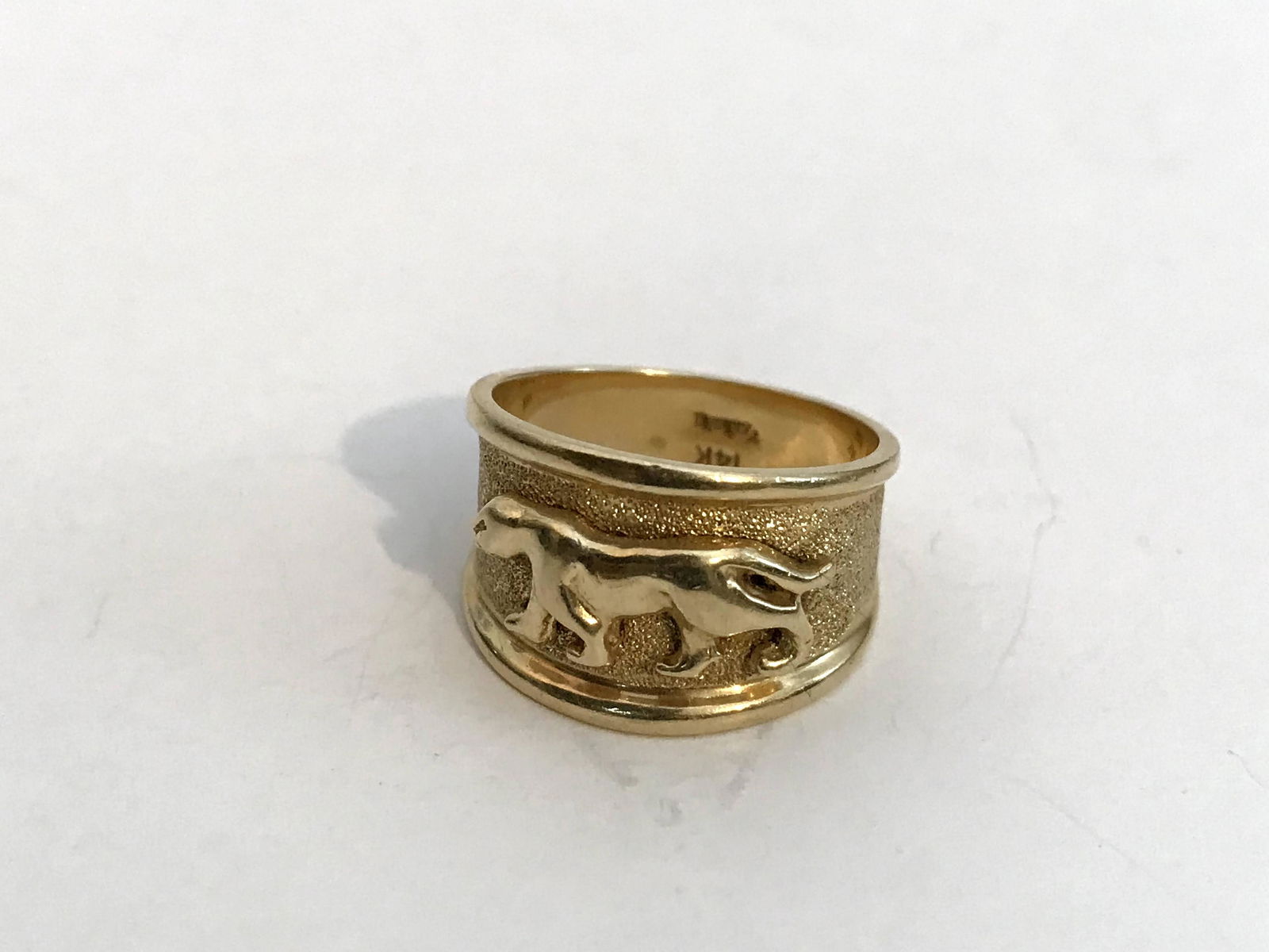 Heavy 14K Yellow Gold elegant high fashion panther wide (1 of 5)