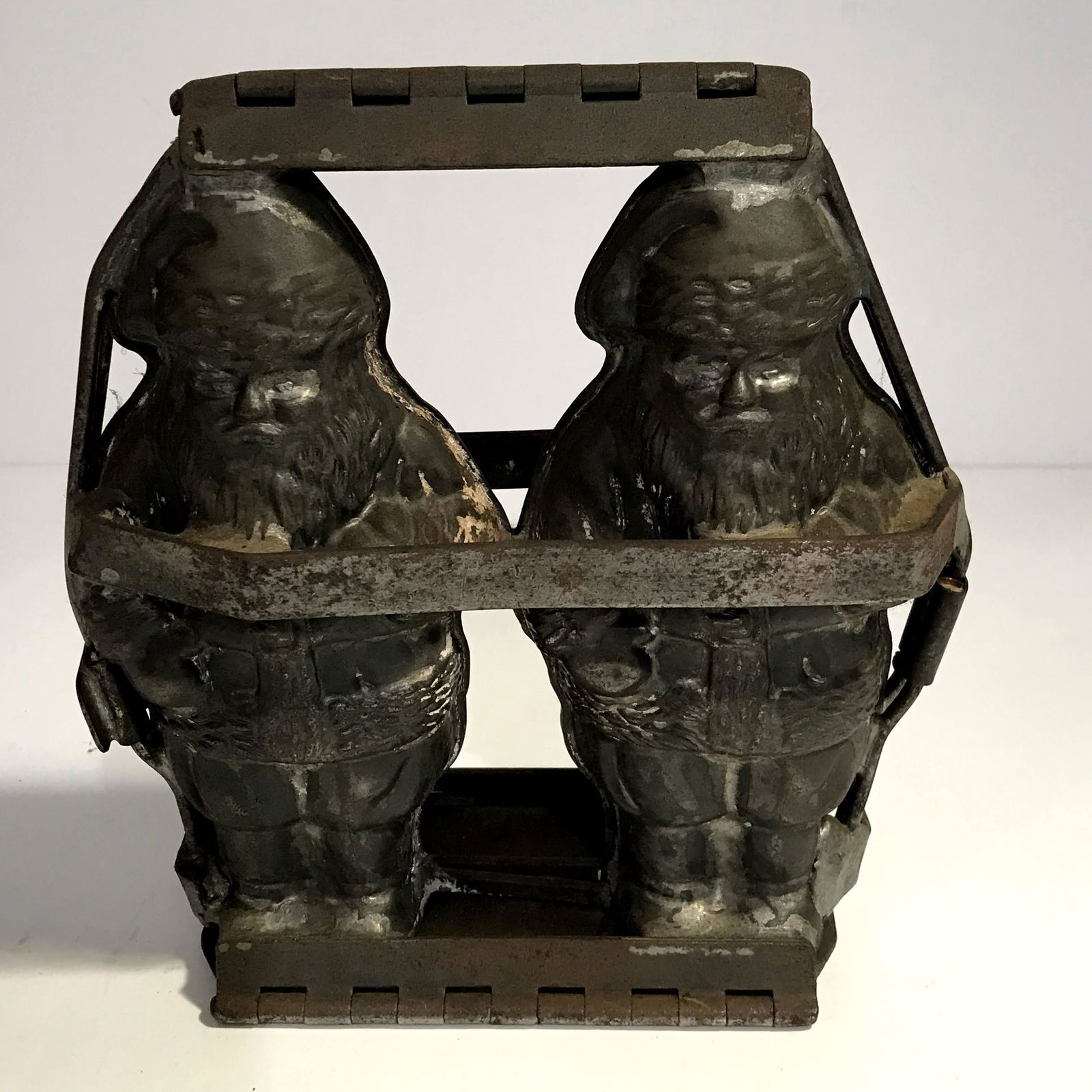 Antique Hinged Double Santa Claus Chocolate Mold (Anton (1 of 5)