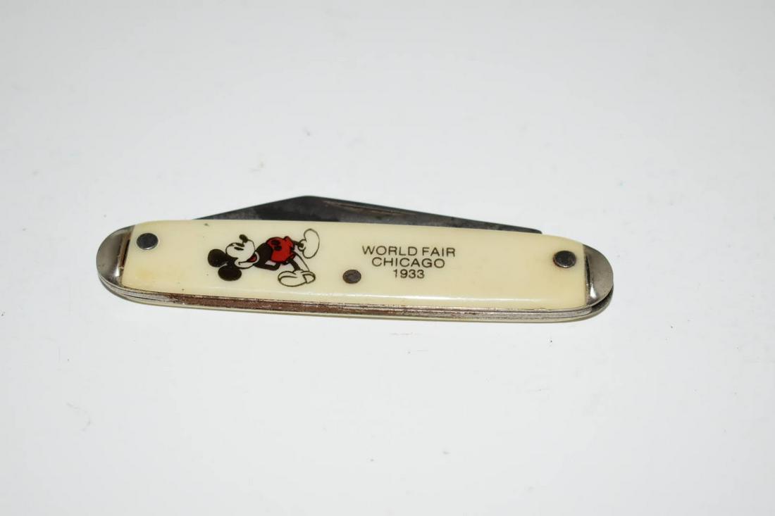 USA CHICAGO WORLDS FAIR 1933 Mickey Mouse Knife (1 of 3)