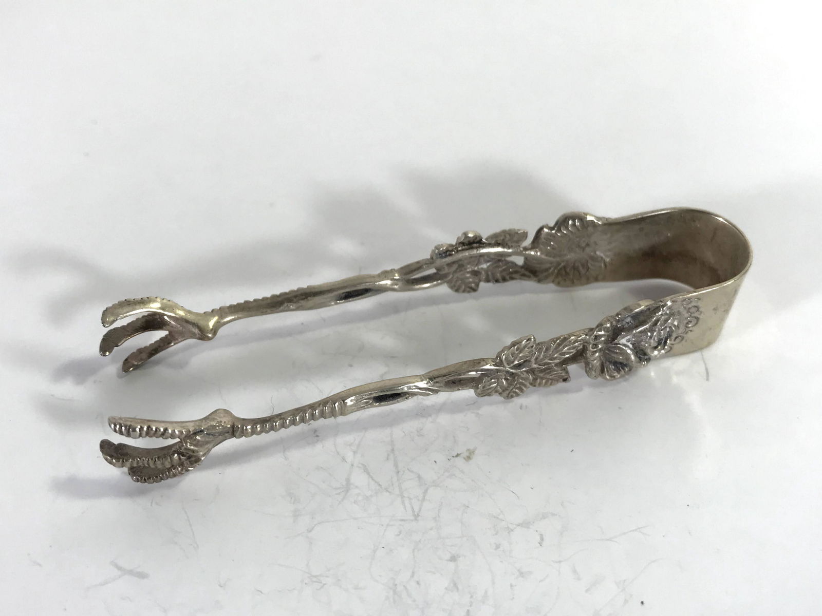 English Antique Sterling Silver Sugar Cube Tongs With (1 of 4)