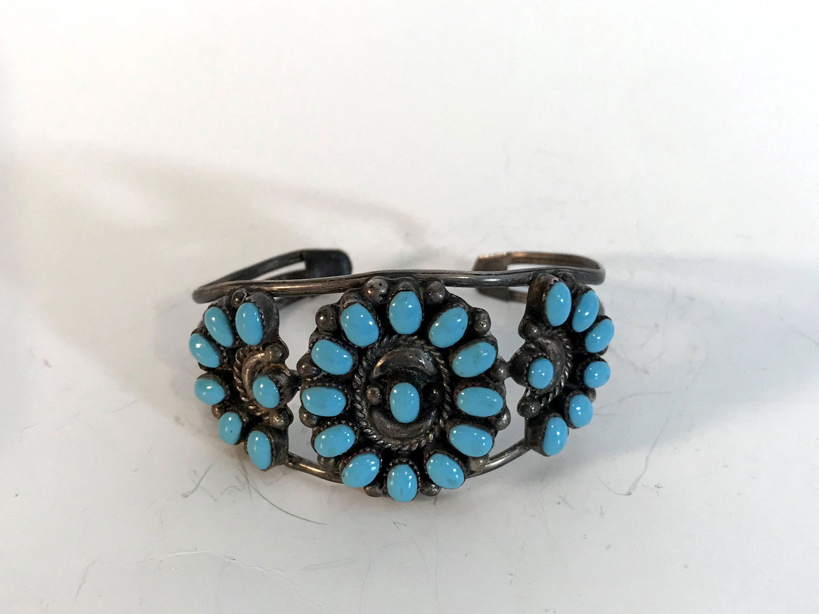 Vintage Classic Zuni Navajo Sterling Silver Turquoise (1 of 4)
