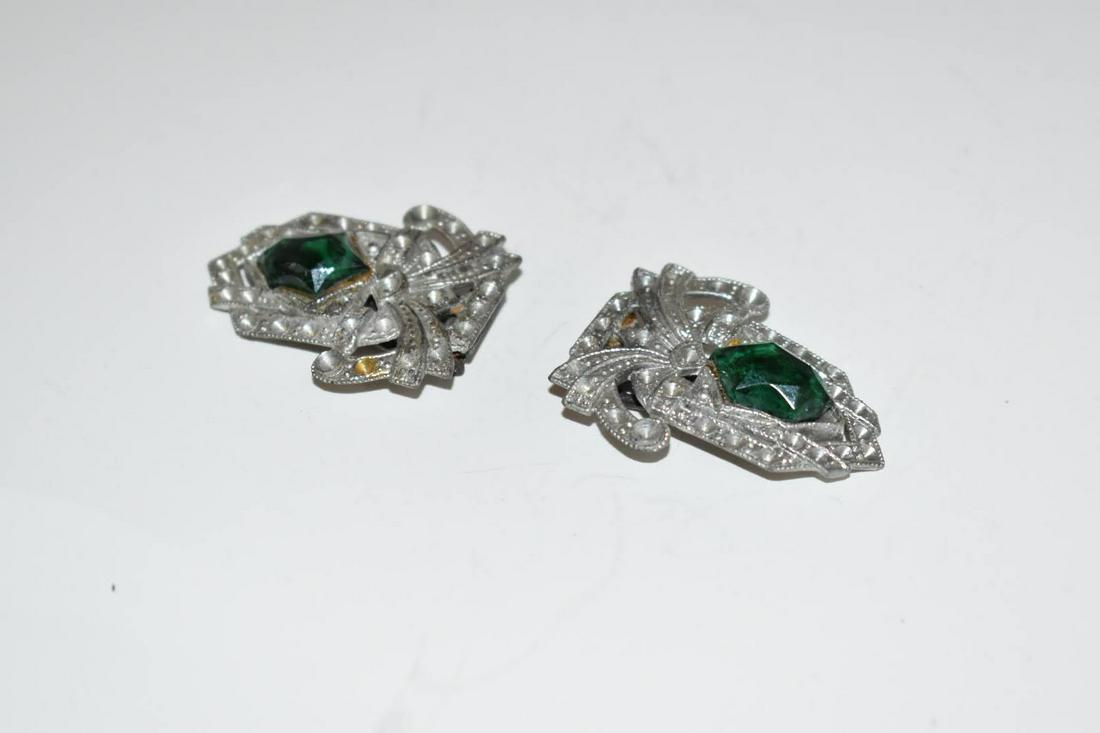 Vintage Rhinestone Shoe Clip Missing stones (1 of 3)