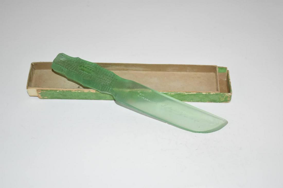 Vintage Glass Fruit & Cake Knife W/ Box used (1 of 3)