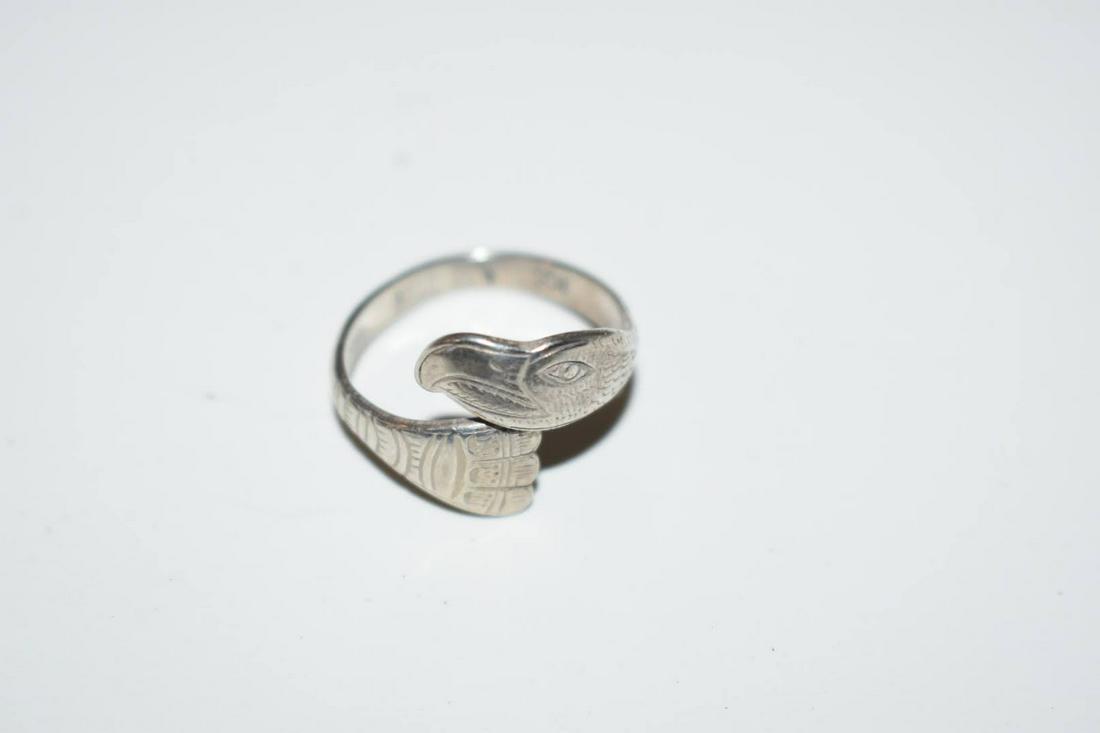Vintage Bill J Wilson MAG Sterling Silver Eagle Ring sz (1 of 5)
