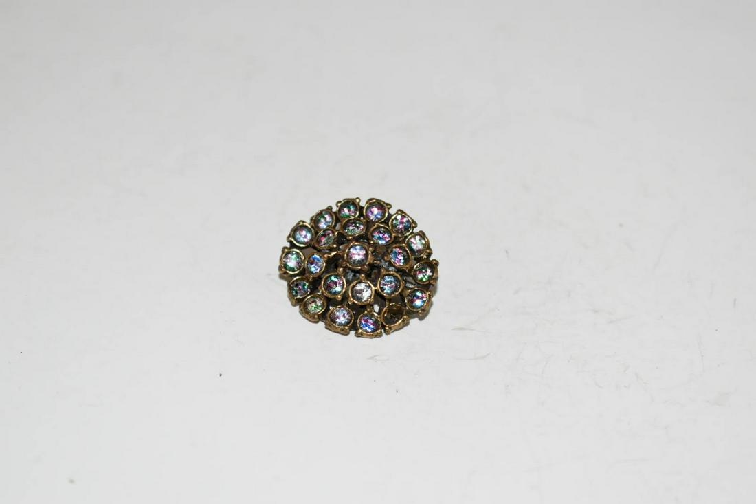 Vintage Rhinestone Brooch 1 1/2" missing 1 stone (1 of 3)