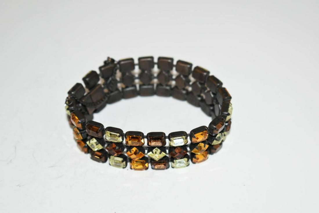 Vintage Colorful Rhinestone Bracelet 2" (1 of 3)