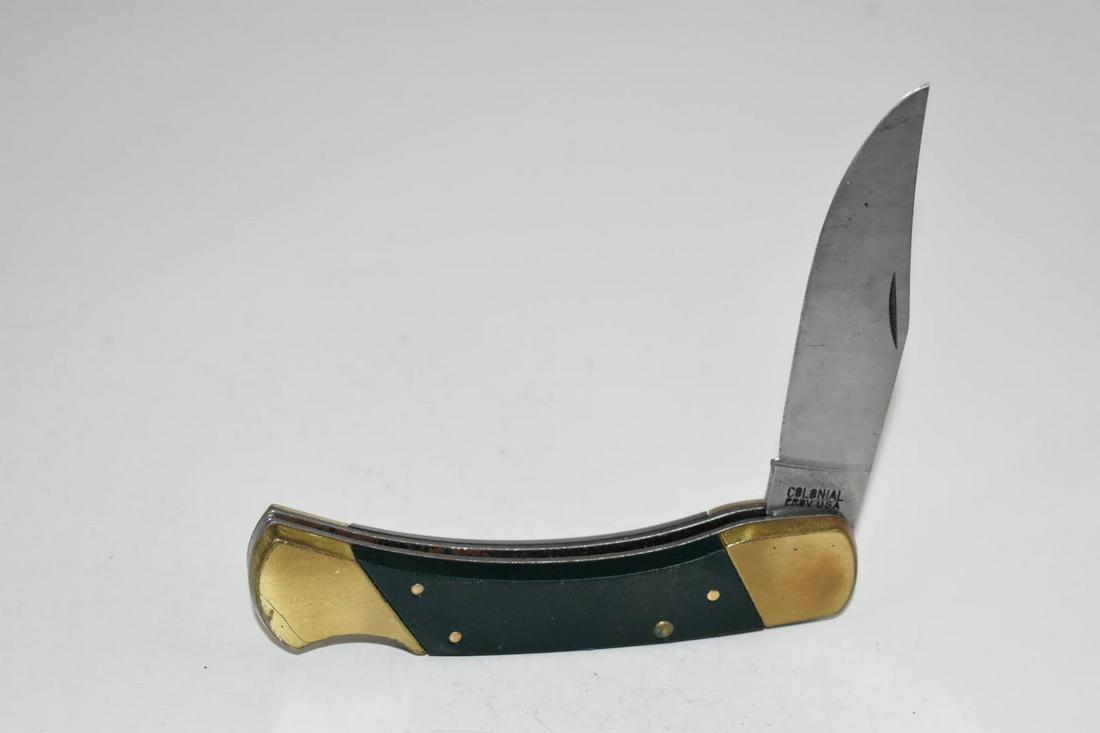 Nice Old Colonial Green USA Made Pocket Knife like new (1 of 3)