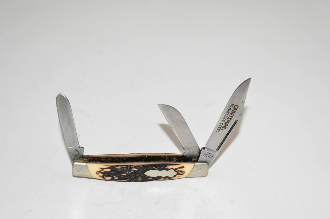 Vintage Craftsman 95223 Folding Pocket Knife Made in: Vintage Craftsman 95223 Folding Pocket Knife Made in USA Please view all photos as they are part of the description and condition of this Item, Feel free to contact me with questions or picture reques