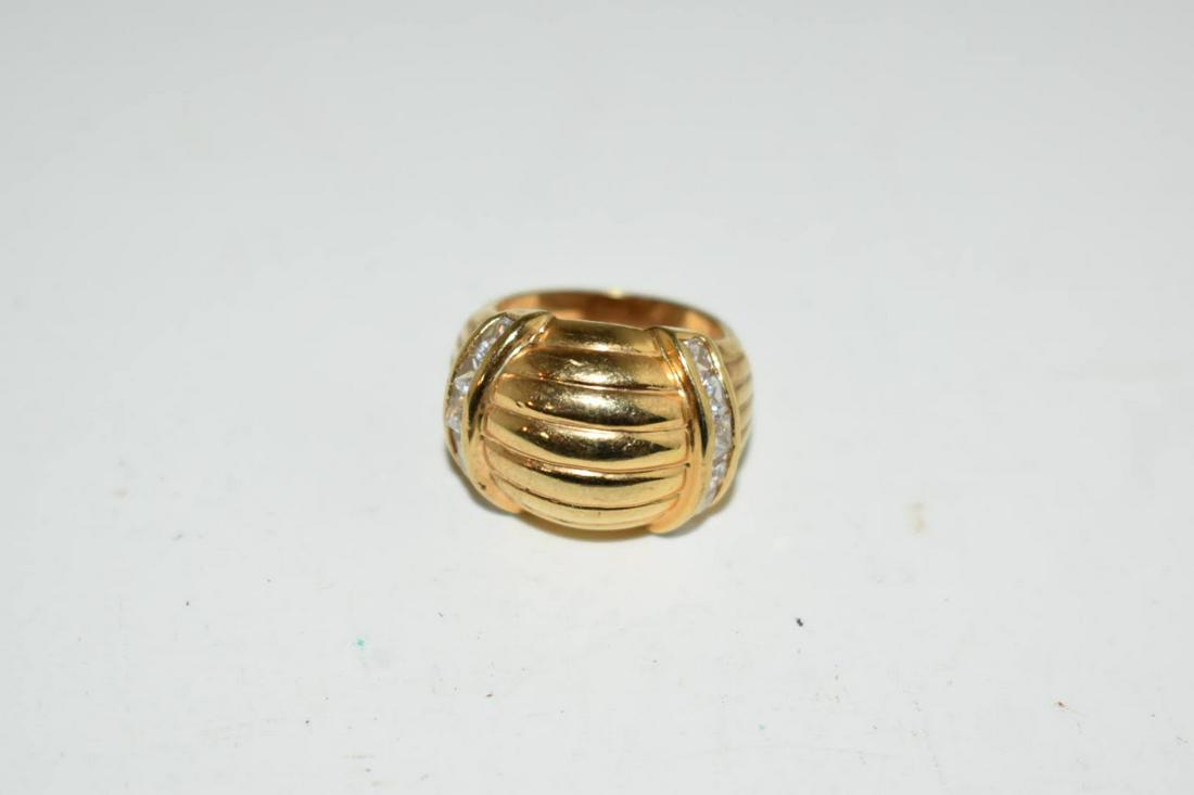 Vintage Sterling Silver Rhinestone Ring 5.4 (1 of 4)