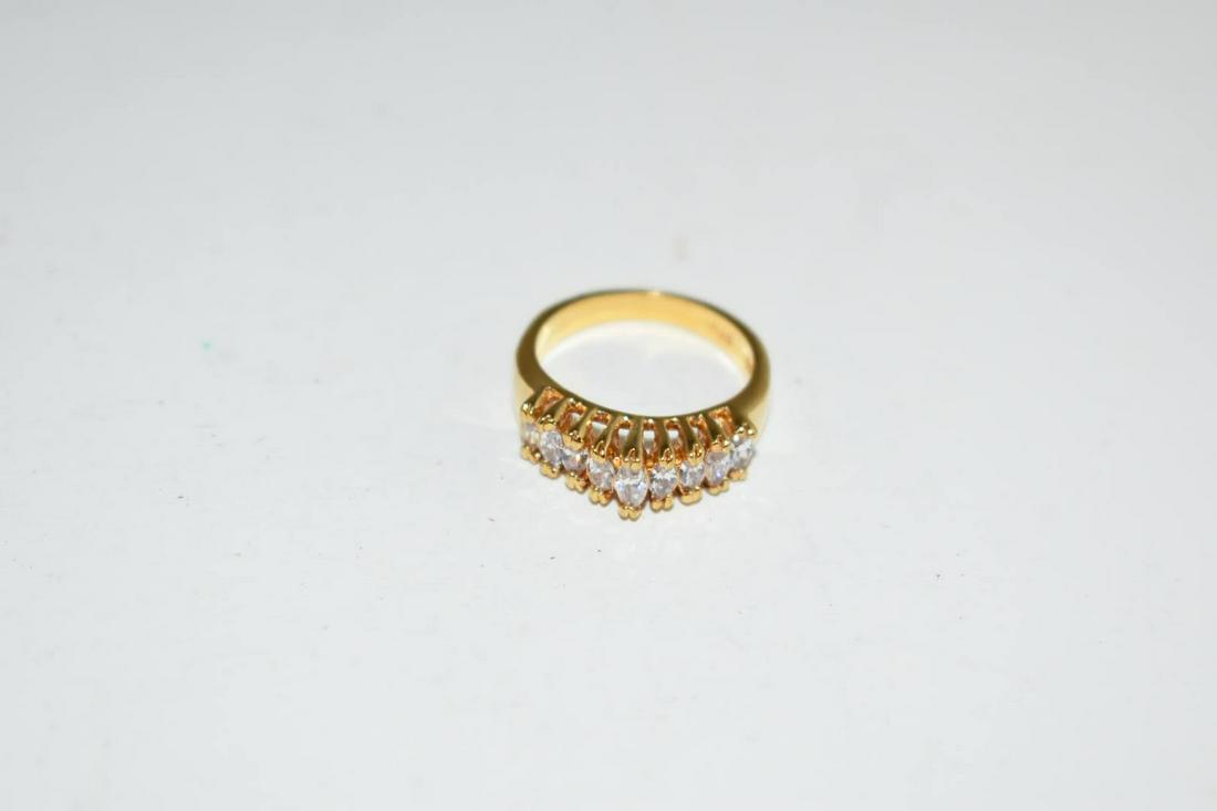 Vintage Sterling Silver Rhinestone Ring 6.7 (1 of 4)