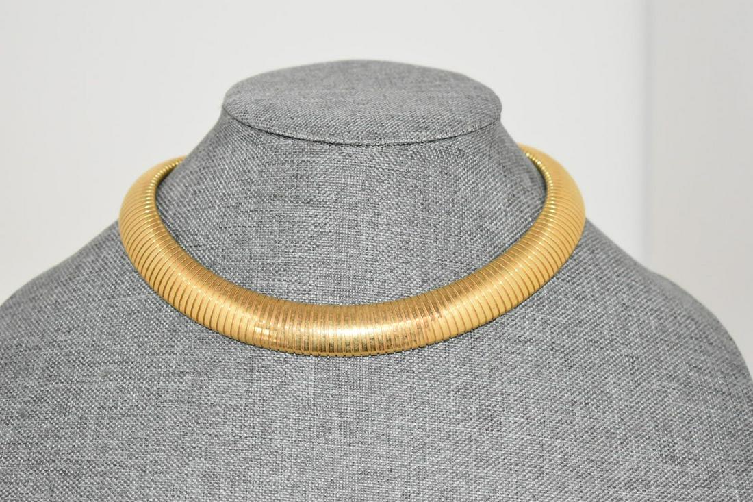Vintage Rhinestone wide goldtone choker Necklace 9": Vintage Rhinestone wide goldtone choker Necklace 9" Please view all photos as they are part of the description and condition of this Item, Feel free to contact me with questions or picture requests! U