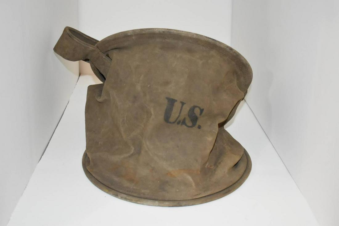US WW2 Military Collapsible Canvas Water Bucket (1 of 4)