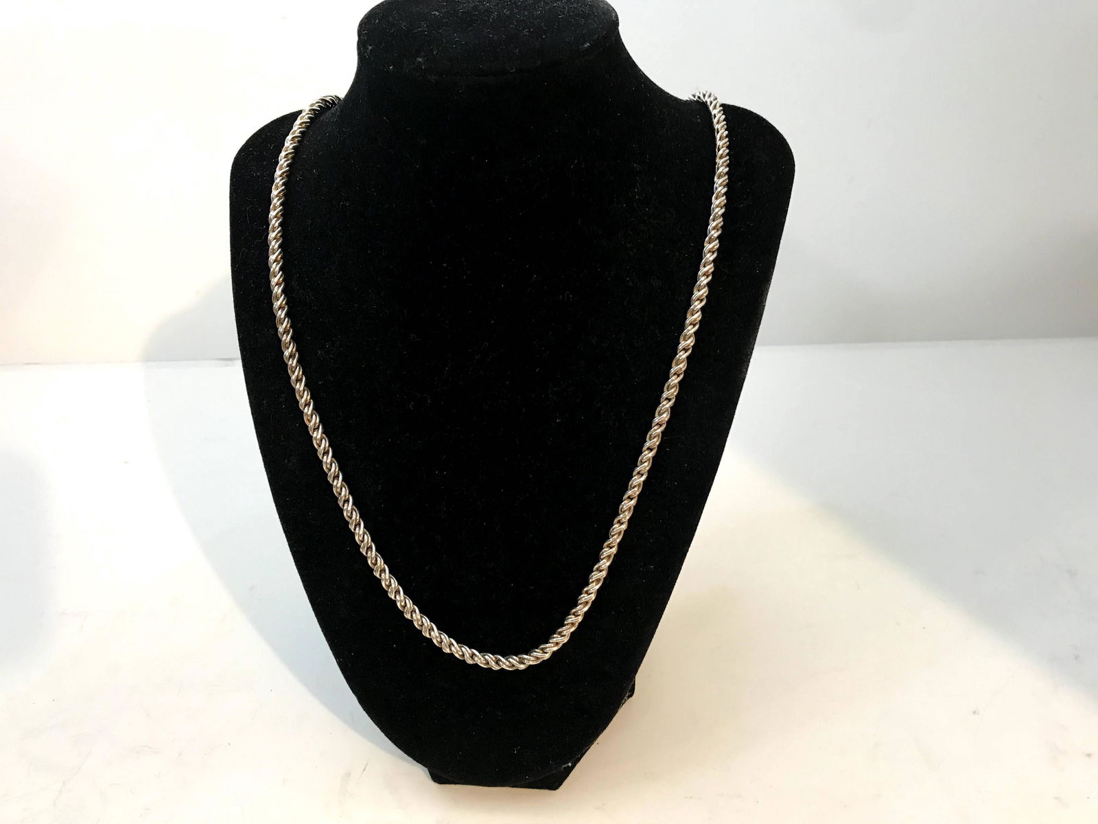 Heavy Vintage Sterling Silver Chain Necklace, No Scrap (1 of 3)