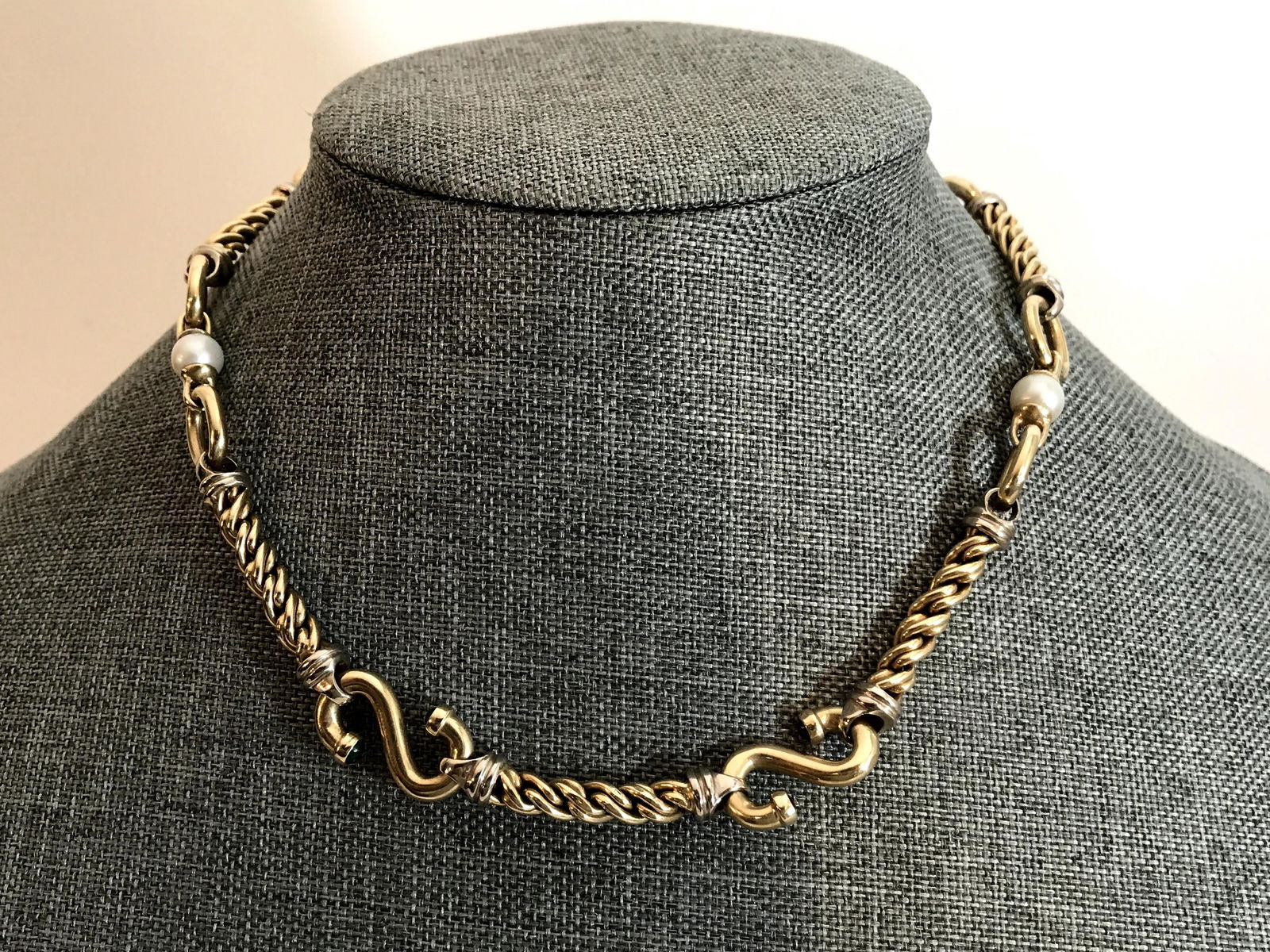 Vintage 14K Gold S Chain Necklace 45 Grams 16 1/2? (1 of 5)