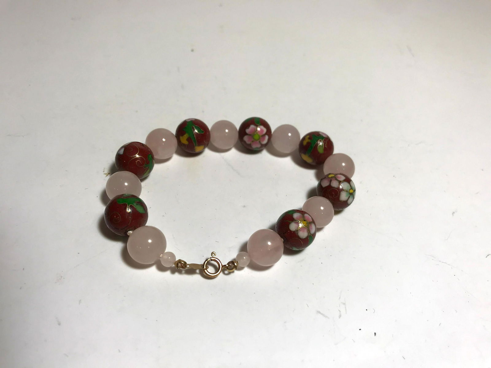 Nice 14k glass beaded bracelet (1 of 3)