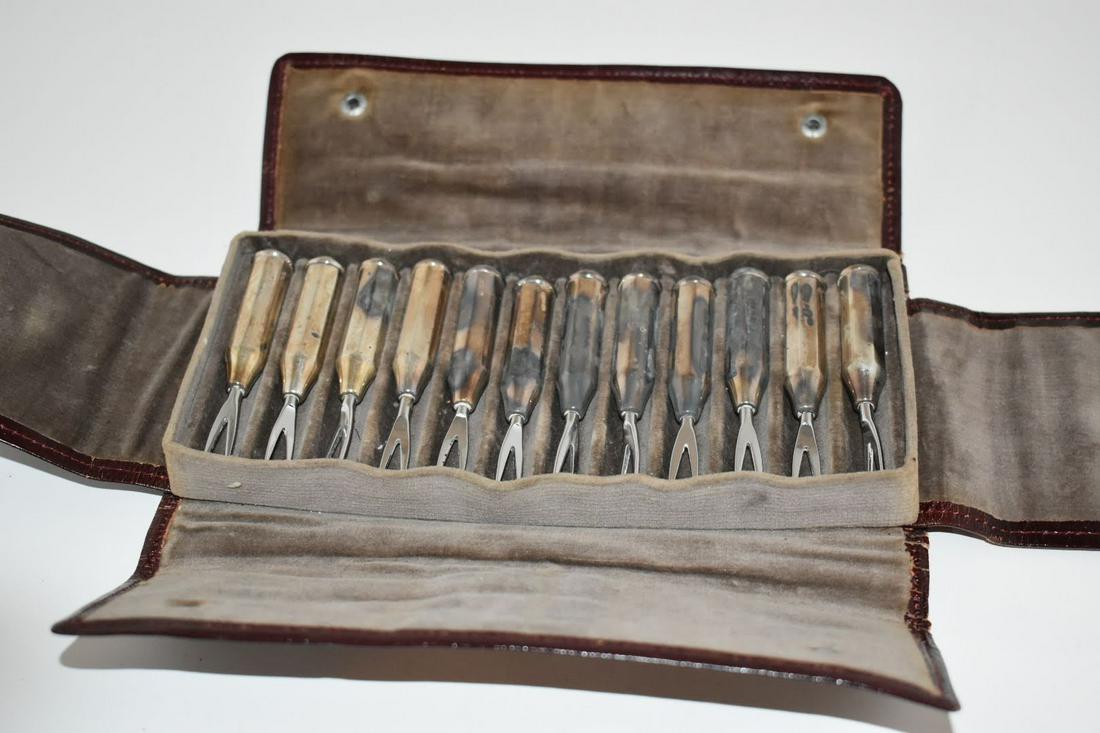 set of 12 sterling silver olive cheese orderv fork (1 of 5)