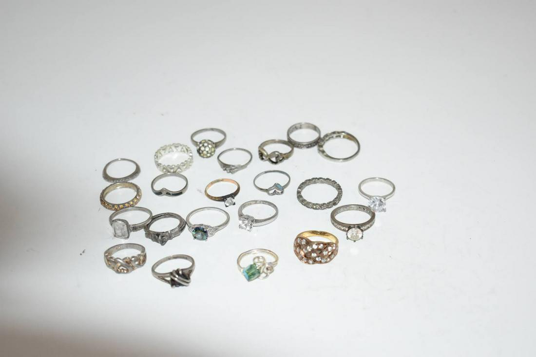 Vintage Lot of 20 Sterling Silver Rings (1 of 3)