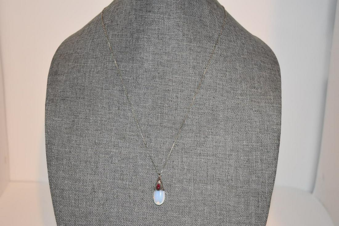 Vintage Sterling Silver Fire Agate Pendant Navajo (1 of 3)