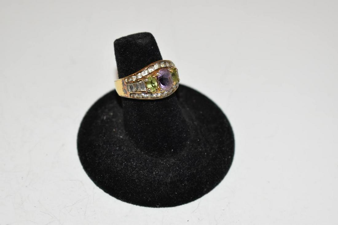 Vintage Sterling Silver Amethyst Ring 6 (1 of 3)