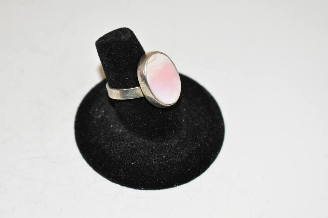 Vintage Sterling Silver Pink Ring sz 7 (1 of 3)