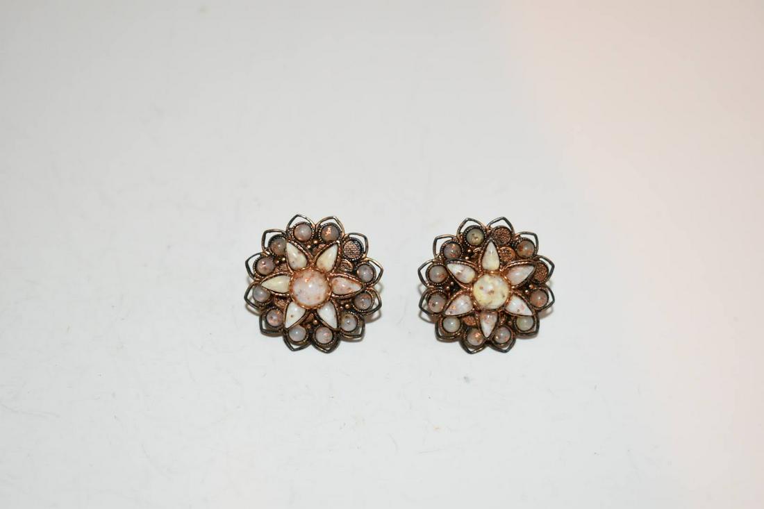 Vintage Copper star snowflake Earrings (1 of 3)