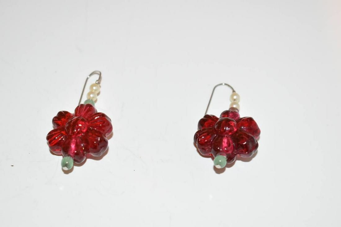 Vintage Amethyst flower Earrings (1 of 3)