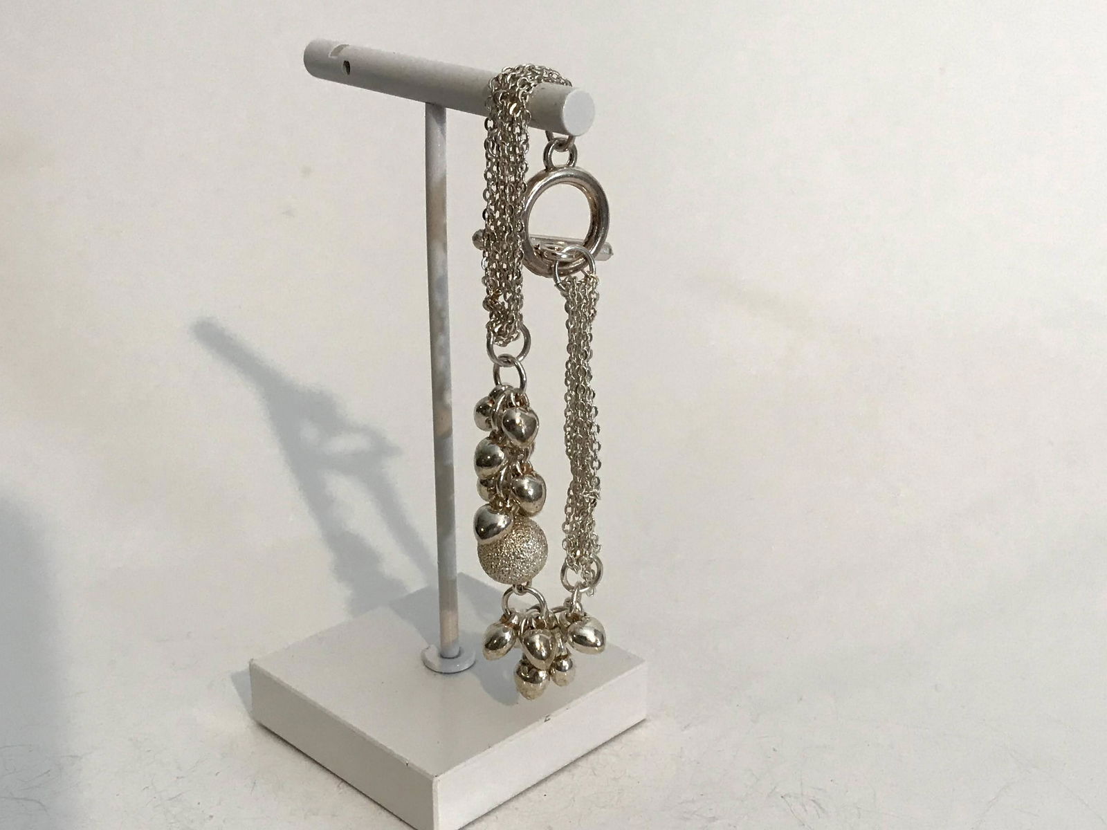 Vintage Sterling Silver heart Bracelet 2 1/4? (1 of 4)