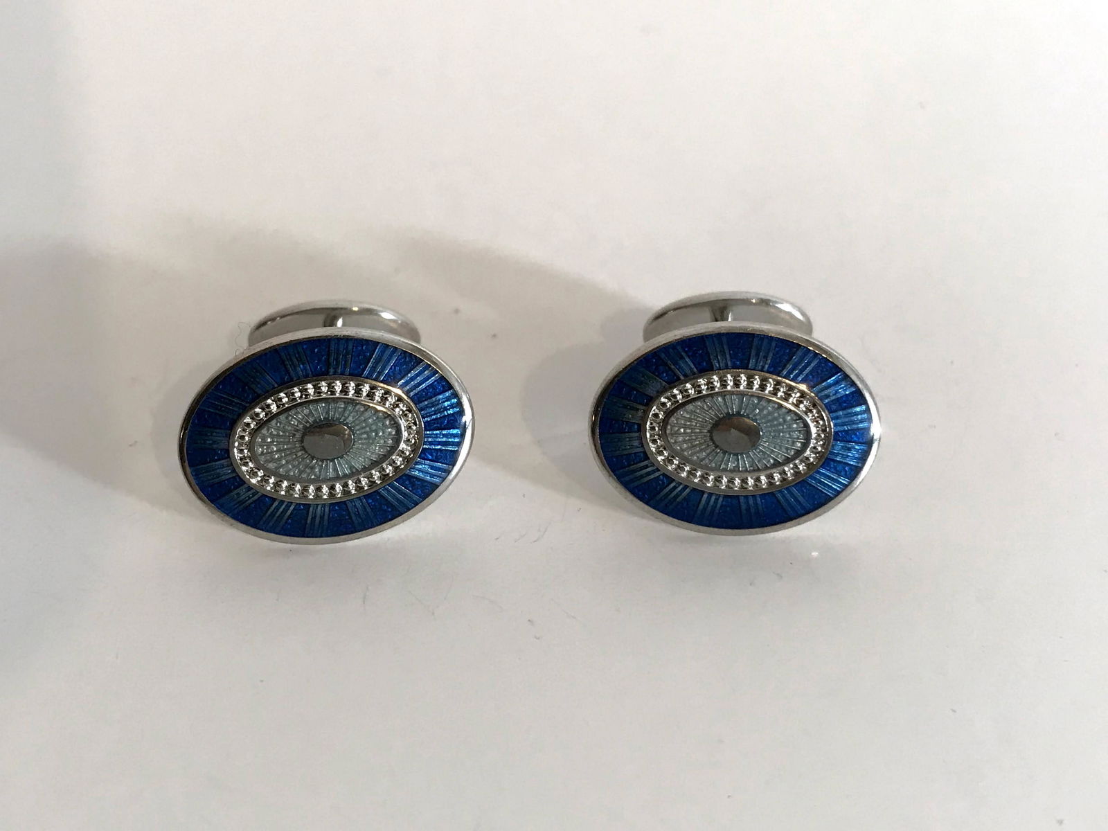 Vintage Enamel Sterling Silver Cufflinks (1 of 4)
